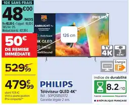 Carrefour PHILIPS Téléviseur QLED 4K* offre