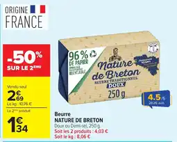 Carrefour Nature de Breton Beurre offre
