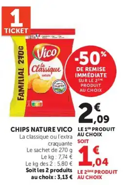 Super U Vico Chips Nature offre