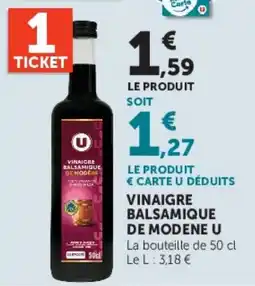 Super U U Vinaigre balsamique de Modène offre
