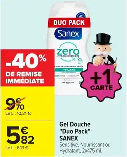 Carrefour Sanex Gel Douche offre
