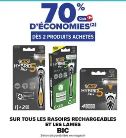 Carrefour Bic rasoirs rechargeables offre