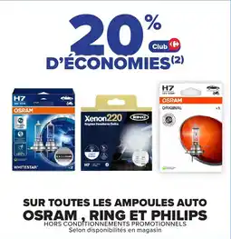 Carrefour Osram ampoules auto offre