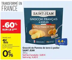 Carrefour SAINT JEAN Gnocchi français à poêler offre