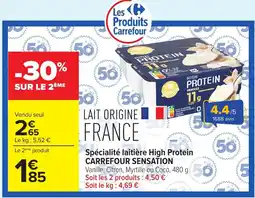 Carrefour CARREFOUR SENSATION LAIT ORIGINE FRANCE offre