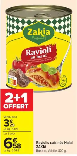 Carrefour Zakia Ravioli au bœuf offre