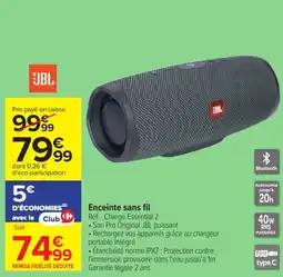 Carrefour JBL Enceinte sans fil offre