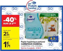 Carrefour Essential Papier hygiénique parfumé offre