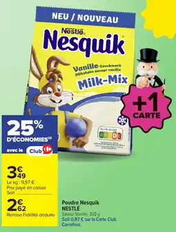 Carrefour Nesquik Poudre Nesquik offre