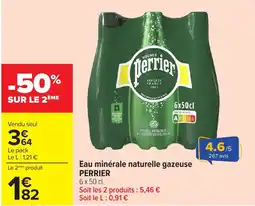Carrefour Market Perrier Eau minérale naturelle gazeuse offre