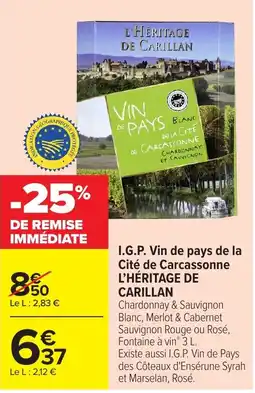 Carrefour L'HÉRITAGE DE CARILLAN offre