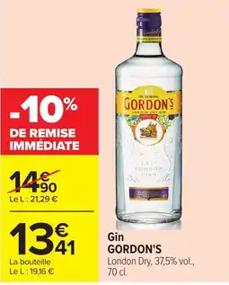 Carrefour Gordon's Gin offre