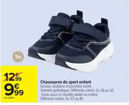 Carrefour Tex Chaussures de sport enfant offre