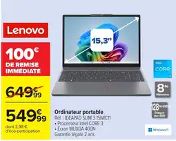 Carrefour Lenovo Ordinateur portable offre