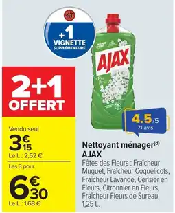 Carrefour AJAX Nettoyant ménager offre
