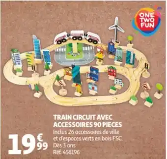 Train Circuit Avec Accessoires 90 Pieces