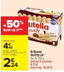 Carrefour Nutella B-Ready offre
