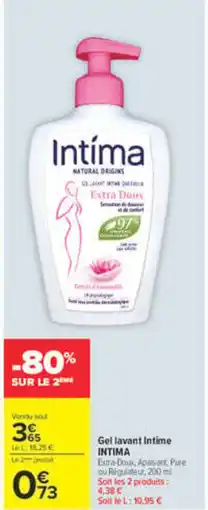 Carrefour Market Intima Gel lavant Intime offre