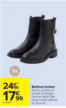 Carrefour Tex Bottines femme offre
