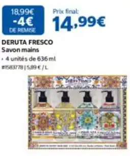 Costco DERUTA FRESCO Savon mains offre