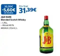 Costco J&B RARE Blended Scotch Whisky offre