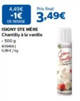 Costco ISIGNY STE MÈRE Chantilly à la vanille offre