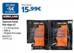 Costco KIRKLAND Saumon fumé offre