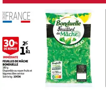Auchan Feuilles de Mâche Bonduelle offre