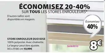 JYSK Store enrouleur duo idse offre
