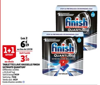 Auchan Tablettes Lave Vaisselle Finish offre