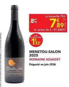 METRO Menetou-salon 2025 offre