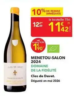 METRO Menetou-salon 2024 offre