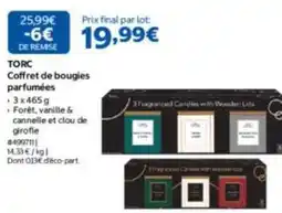 Costco Torc coffret de bougies parfumées offre