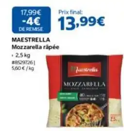 Costco Maestrella - mozzarella râpée offre