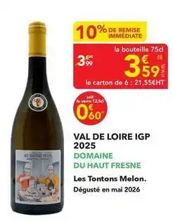 METRO Domaine du haut fresne - val de loire igp 2025 offre