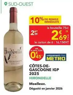 METRO Metro - côtes-de-gascogne igp offre