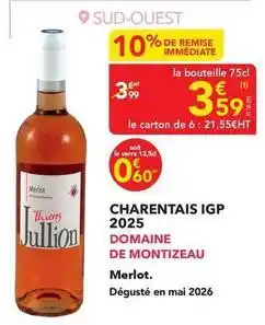 METRO Charentais igp 2025 offre