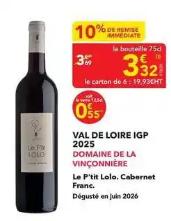 METRO Val de loire igp offre