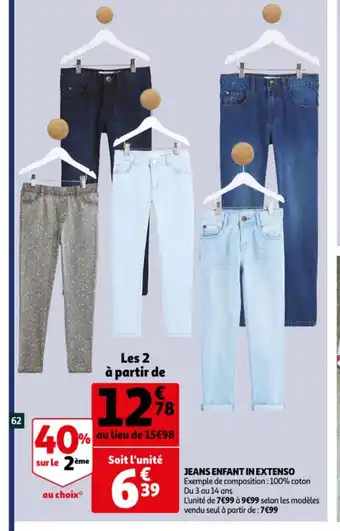 Auchan Jeans Enfant In Extenso offre