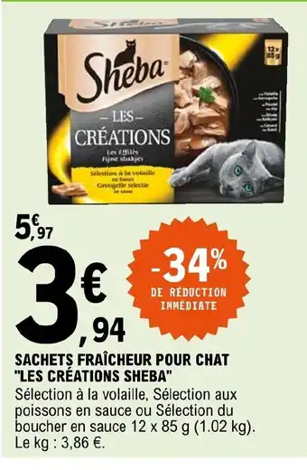 E.Leclerc Sachets Fraîcheur Pour Chat offre
