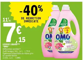 E.Leclerc Lessive Liquide Omo offre
