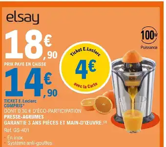 E.Leclerc Presse-Agrumes offre