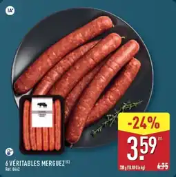 ALDI VÉRITABLES MERGUEZ offre