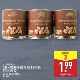 ALDI ALL SEASONS CHAMPIGNONS DE PARIS ENTIER offre