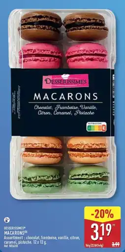 ALDI DESSERISSIMES MACARONS offre