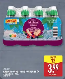 ALDI rio d'oro BOISSON POMME CASSIS FRAMBOISE offre