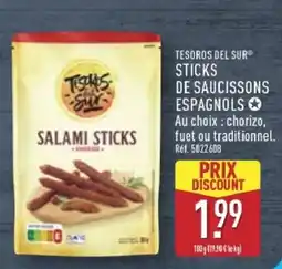 ALDI TESOROS DEL SUR SALAMI STICKS offre