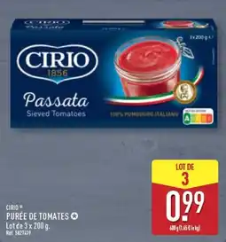 ALDI CIRIO Purée de tomates offre