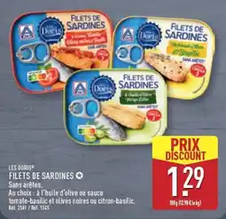 ALDI LES DORIS FILETS DE SARDINES offre