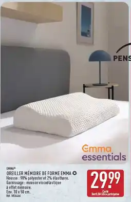 ALDI Emma OREILLER MÉMOIRE DE FORME EMMA offre